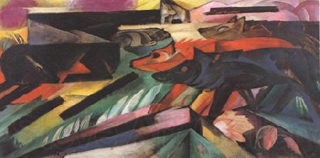 Franz Marc The Wolves (mk34) Norge oil painting art